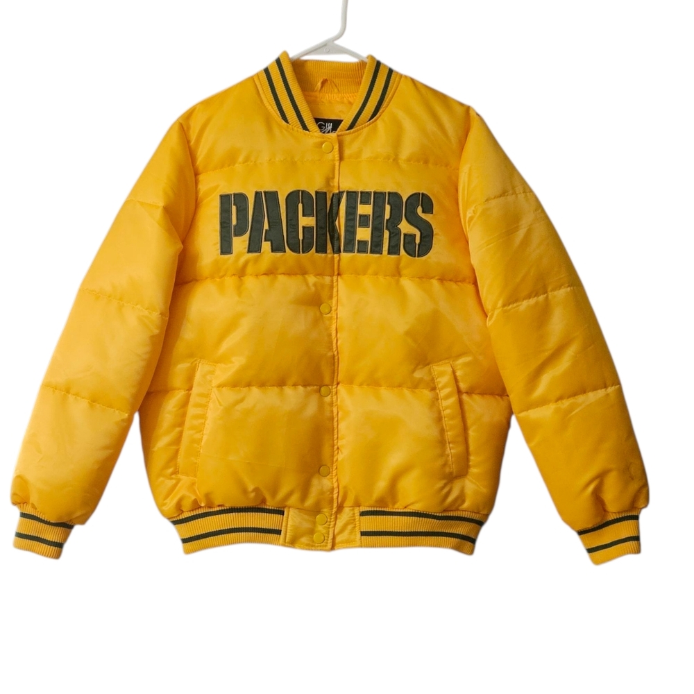Green Bay Packers Women's Puffer Jacket Size L New NWT Wisconsin GIII ** READ**